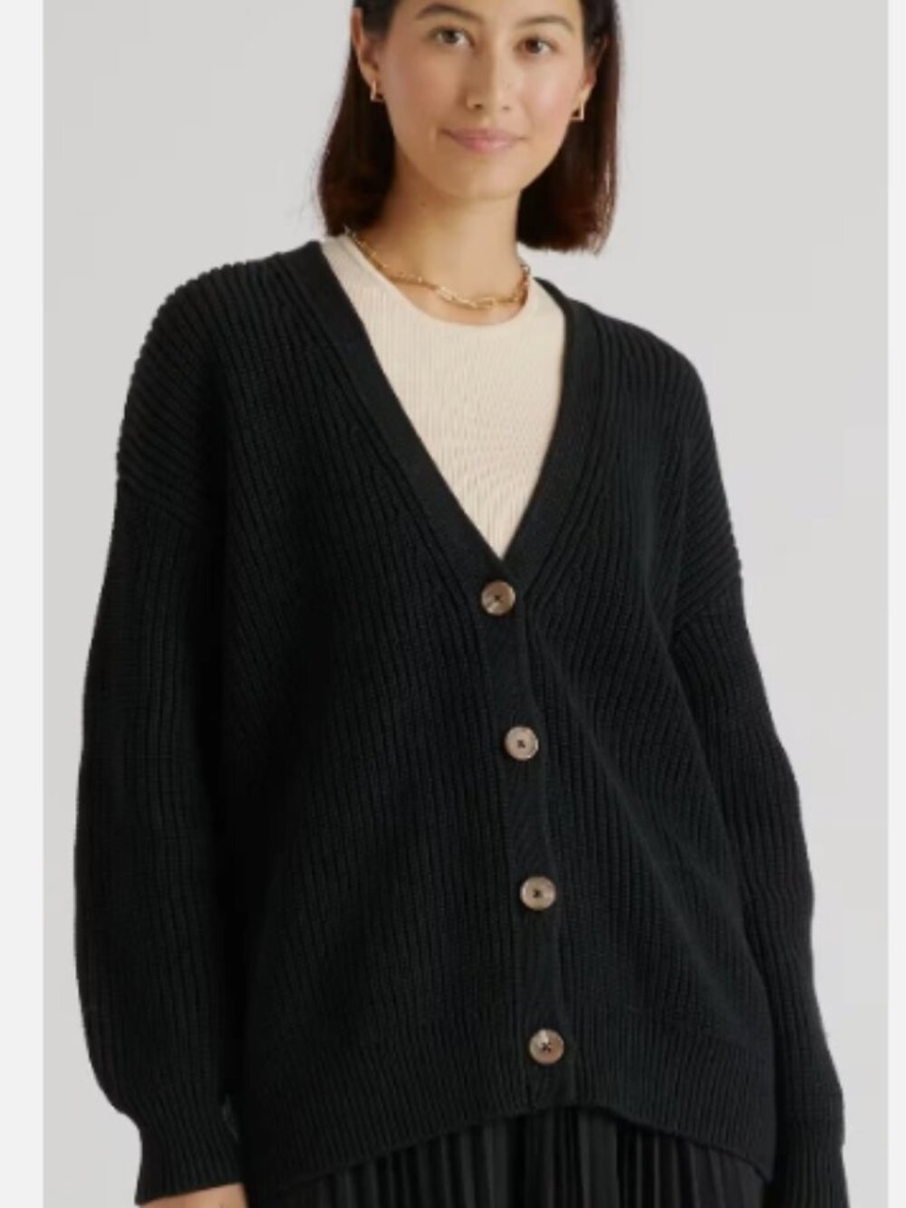 Quince 100% cotton oversized Cardigan NEW